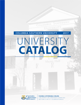 Columbia Southern University 2017 University Catalog