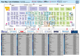 Floor Map / List of Exhibitors Tokyo Big Sight, East Hall 4-8