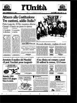 Attacco Alla Costituzione Tre Cantoni, Addio Italia? Patto Lega-An