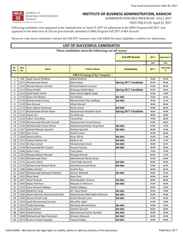 Finalresultmbafall2017.Pdf