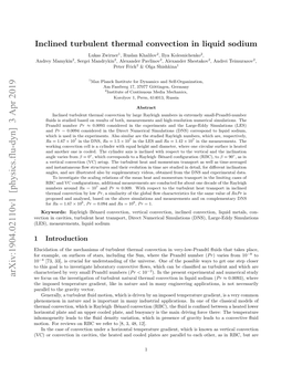 Inclined Turbulent Thermal Convection in Liquid Sodium (Pr 0.009) in a Cylindrical Container of the Aspect Ratio One