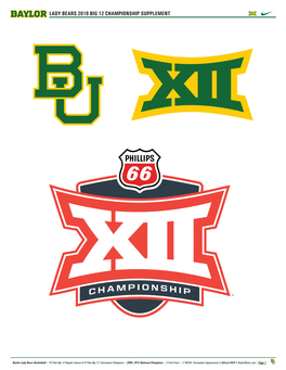 Lady Bears 2019 Big 12 Championship Supplement