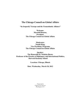 The Chicago Council on Global Affairs