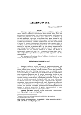 Schelling on Evil