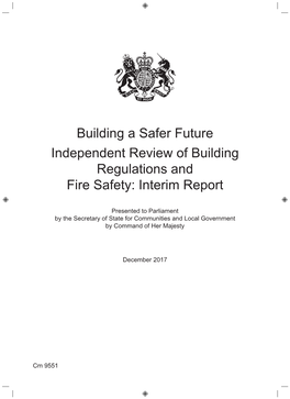Independent Review of Building Regulations and Fire Safety: Interim Report