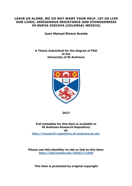 Juan Manuel Rivera Acosta Phd Thesis