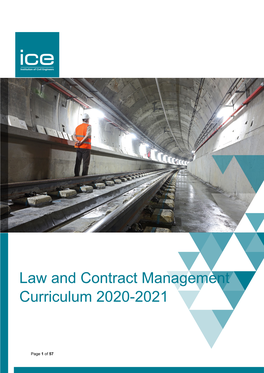 Law and Contract Management Curriculum 2020-2021