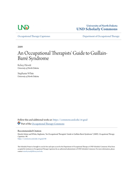 An Occupational Therapists' Guide to Guillain-Barré Syndrome" (2009)