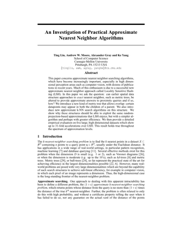 An Investigation of Practical Approximate Nearest Neighbor Algorithms