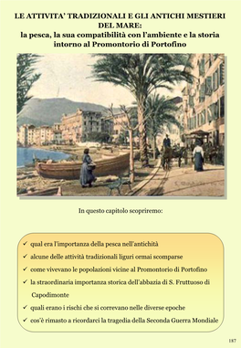 LE ATTIVITA' TRADIZIONALI E GLI ANTICHI MESTIERI DEL MARE: La