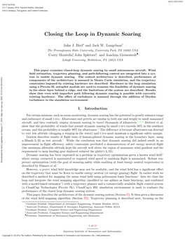 Closing the Loop in Dynamic Soaring