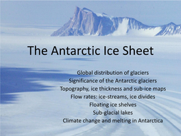 The Antarctic Ice Sheet