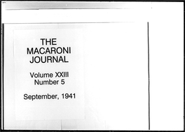 \ . .. Macaroni· . Journal