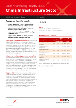 China Infrastructure Sector
