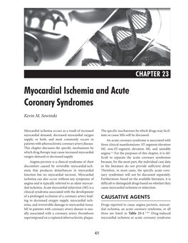 Myocardial Ischemia and Acute Coronary Syndromes