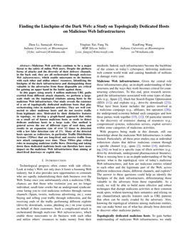 A Study on Topologically Dedicated Hosts on Malicious Web Infrastructures