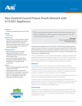 New Zealand Council Future Proofs Network with A10 ADC Appliances