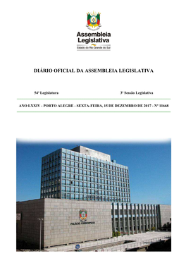 Diário Oficial Da Assembleia Legislativa