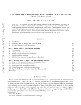 Sato-Tate Equidistribution for Families of Hecke-Maass Forms on SL (N, R)/SO