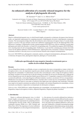 An Enhanced Calibration of a Recently Released Megatree for the Analysis of Phylogenetic Diversity M