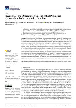 Inversion of the Degradation Coefficient of Petroleum