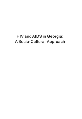 HIV and AIDS in Georgia: a Socio-Cultural Approach