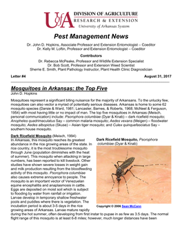 Pest Management News