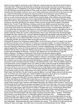 May31a Lot Was Academic Among the Month of May Then a Quite Peculiar and Crazy Start to the MLS Season Surrounded April