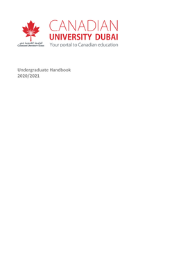 Canadian University Dubai Catalogue