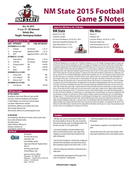 NM State 2015 Football Game 5 Notes