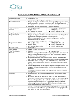 Marvell to Buy Cavium for $6B