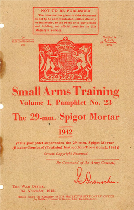 26 Pubs 790, 29Mm Spigot Mortar