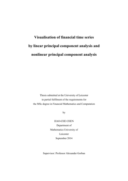 2.5 Nonlinear Principal Components Analysis for Visualisation of Log-Return Time Series 43 2.6 Conclusion 47 3