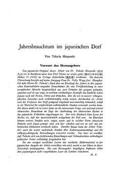 Jahresbrauchtum Im Japanischen Dorf