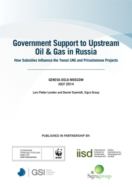 Government Support to Upstream Oil & Gas in Russia