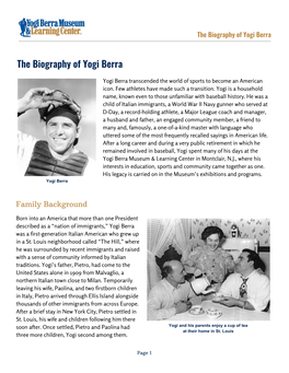 Yogi Berra Biography