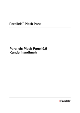 Parallels Plesk Panel 9.5 Kundenhandbuch