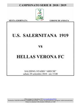 Salernitana-Hellas Verona