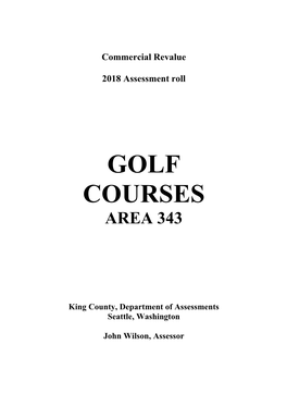 Golf Courses (Specialty Area 343)