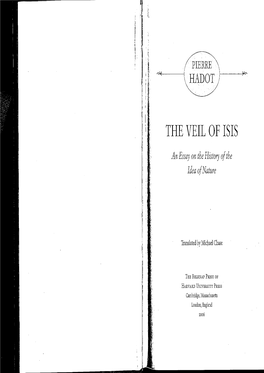 Hadot the VEIL of ISIS Excerpts Of.Pdf