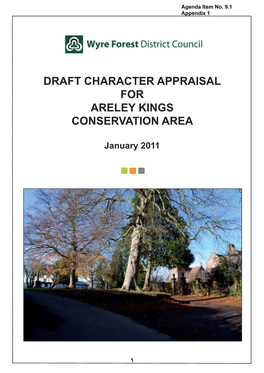 Draft Character Appraisal for Areley Kings Conservation Area