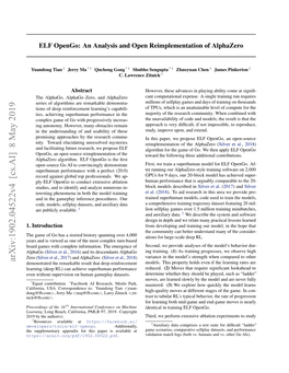 ELF Opengo: an Analysis and Open Reimplementation of Alphazero