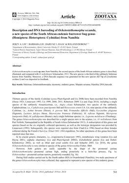 Description and DNA Barcoding Of