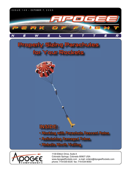 Properly Sizing Parachutes for Your Rockets