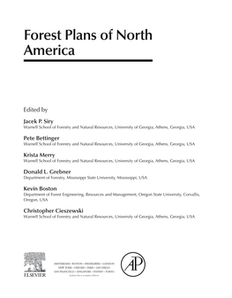 Forest Plans of North America