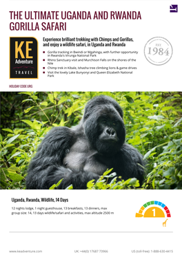 The Ultimate Uganda and Rwanda Gorilla Safari