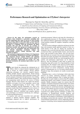 Performance Research and Optimization on Cpython's Interpreter