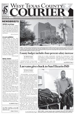 Luevano Gives Back to San Elizario