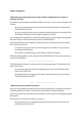 52A County and County Borough Councils: Duties of Leaders of Political Groups in Relation to Standards of Conduct