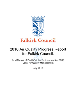 2010 Air Quality Progress Report for Falkirk Council